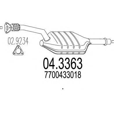 Катализатор MTS 04.3363