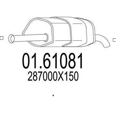 Глушитель выхлопных газов конечный MTS 01.61081