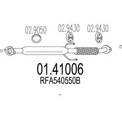 Труба выхлопного газа MTS 01.41006