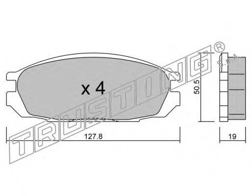 Комплект тормозных колодок, дисковый тормоз TRUSTING 424.0
