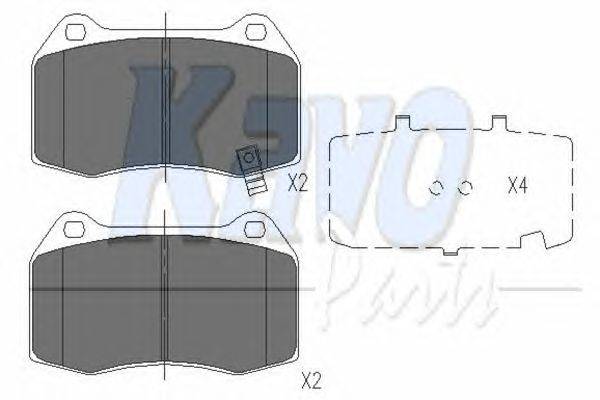 Комплект тормозных колодок, дисковый тормоз KAVO PARTS KBP-6561