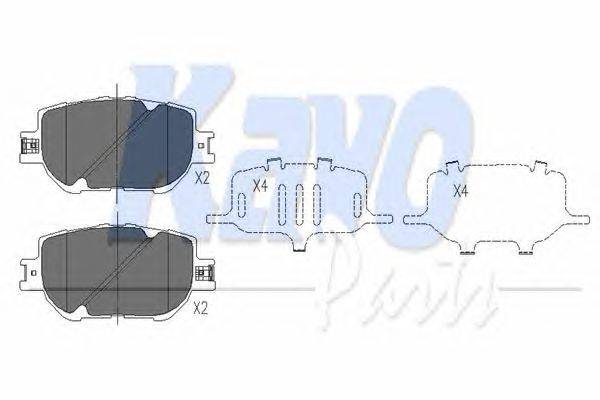 Комплект тормозных колодок, дисковый тормоз KAVO PARTS KBP-9015