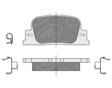 Комплект тормозных колодок, дисковый тормоз SCT Germany SP 335