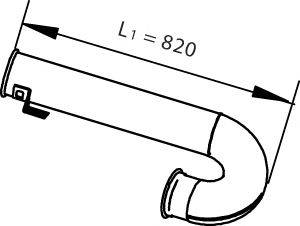 Труба выхлопного газа DINEX 21736