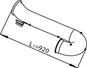 Труба выхлопного газа DINEX 21741