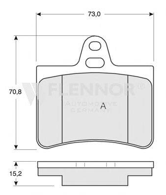Комплект тормозных колодок, дисковый тормоз FLENNOR FB210858