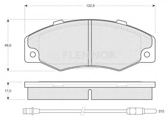 Комплект тормозных колодок, дисковый тормоз FLENNOR FB211067