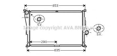 Радиатор, охлаждение двигателя AVA QUALITY COOLING BW2335