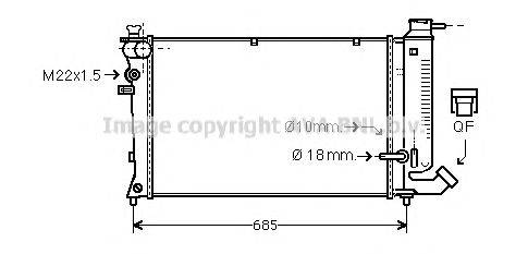 Радиатор, охлаждение двигателя AVA QUALITY COOLING CN2110