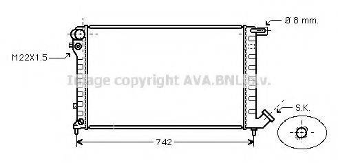 Радиатор, охлаждение двигателя AVA QUALITY COOLING CN2145