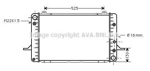 Радиатор, охлаждение двигателя AVA QUALITY COOLING FD2051