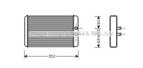 Теплообменник, отопление салона AVA QUALITY COOLING FT6265