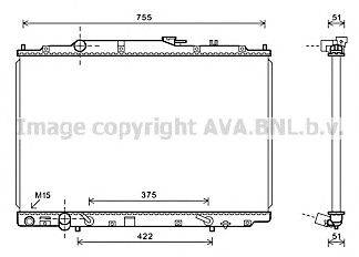 Радиатор, охлаждение двигателя AVA QUALITY COOLING HD2243