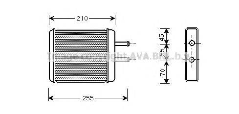 Теплообменник, отопление салона AVA QUALITY COOLING KA6010