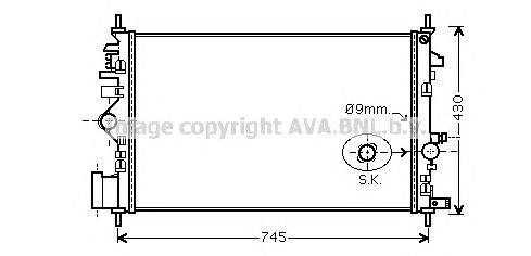 Радиатор, охлаждение двигателя AVA QUALITY COOLING OL2468