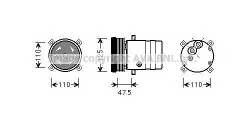 Компрессор, кондиционер AVA QUALITY COOLING OLK493