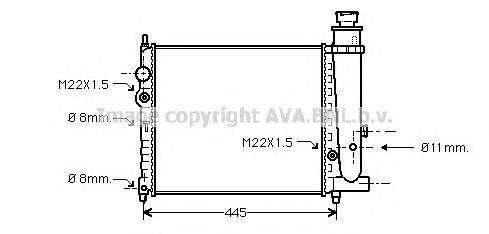 Радиатор, охлаждение двигателя AVA QUALITY COOLING PE2073