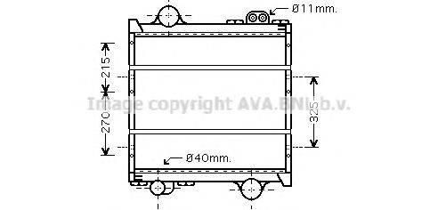 Радиатор, охлаждение двигателя AVA QUALITY COOLING RE2038