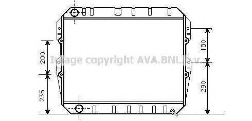 Радиатор, охлаждение двигателя AVA QUALITY COOLING TO2134