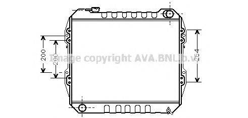 Радиатор, охлаждение двигателя AVA QUALITY COOLING TO2164