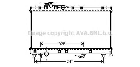 Радиатор, охлаждение двигателя AVA QUALITY COOLING TOA2350