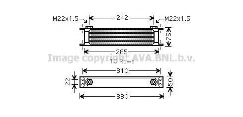 масляный радиатор, двигательное масло AVA QUALITY COOLING UV3137