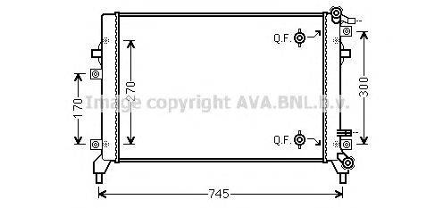 Радиатор, охлаждение двигателя AVA QUALITY COOLING VW2326