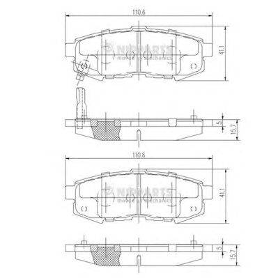 Комплект тормозных колодок, дисковый тормоз NIPPARTS N3613023