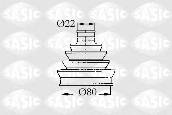 Комплект пылника, приводной вал SASIC 9004612