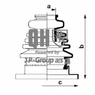Комплект пылника, приводной вал JP GROUP QJB653
