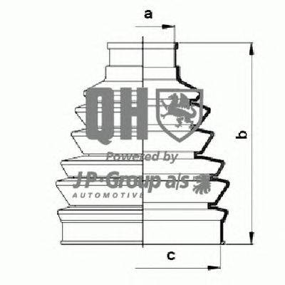 Комплект пылника, приводной вал JP GROUP QJB746