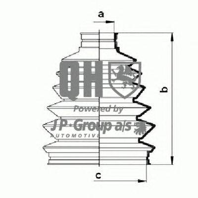 Комплект пылника, приводной вал JP GROUP QJB897