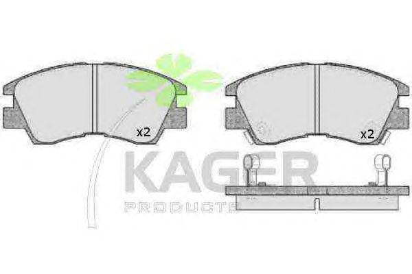 Комплект тормозных колодок, дисковый тормоз KAGER 35-0306