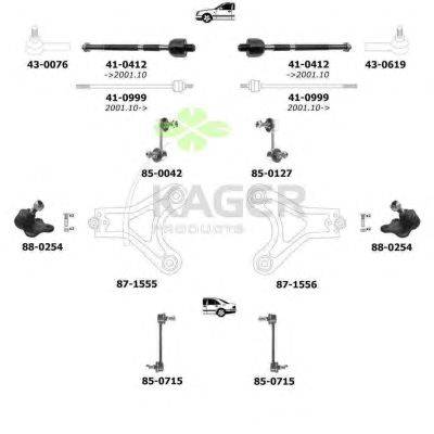 Подвеска колеса KAGER 800936