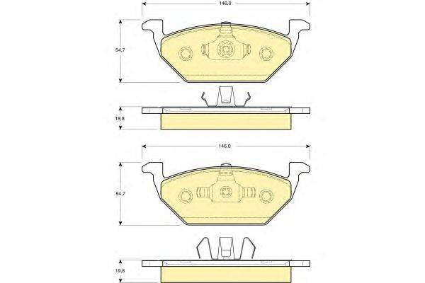 Комплект тормозных колодок, дисковый тормоз AUDI 176698151