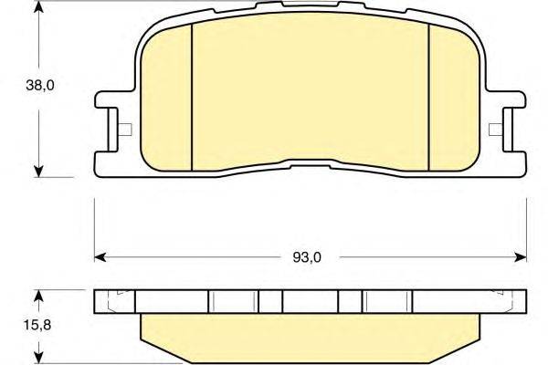 Комплект тормозных колодок, дисковый тормоз GIRLING 6133749