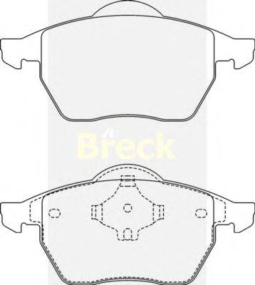 Комплект тормозных колодок, дисковый тормоз BRECK 21849