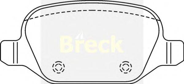 Комплект тормозных колодок, дисковый тормоз BRECK 2351700