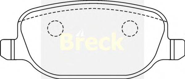 Комплект тормозных колодок, дисковый тормоз BRECK 23760