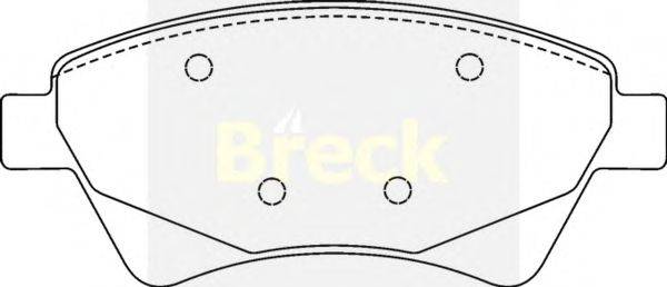 Комплект тормозных колодок, дисковый тормоз BRECK 24065