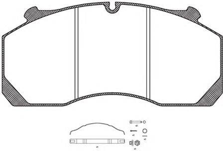 Комплект тормозных колодок, дисковый тормоз KAWE JCA1157.80