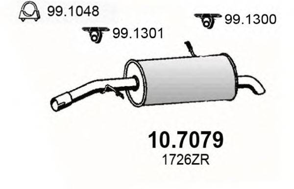 Глушитель выхлопных газов конечный ASSO 107079