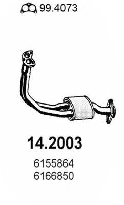 Предглушитель выхлопных газов ASSO 14.2003