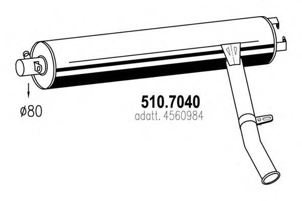 Средний / конечный глушитель ОГ IMASAF 755306