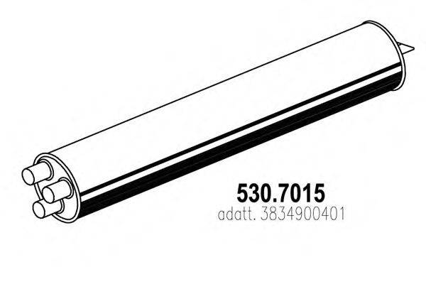 Средний / конечный глушитель ОГ ASSO 530.7015