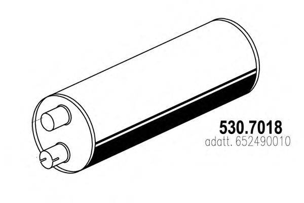 Средний / конечный глушитель ОГ ASSO 530.7018