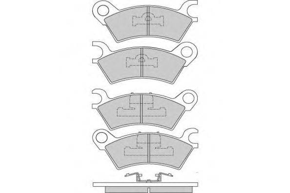 Комплект тормозных колодок, дисковый тормоз E.T.F. 12-0250