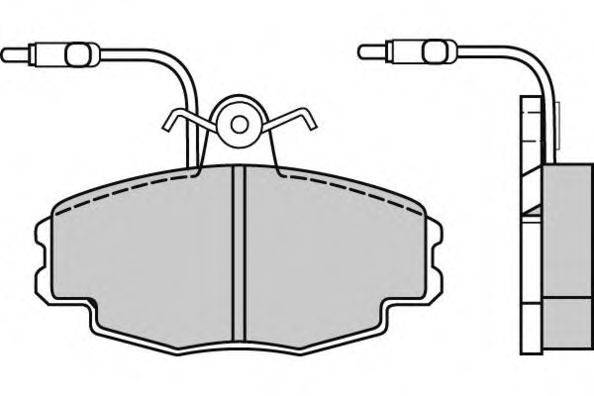 Комплект тормозных колодок, дисковый тормоз E.T.F. 21400