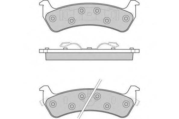 Комплект тормозных колодок, дисковый тормоз E.T.F. 12-0747