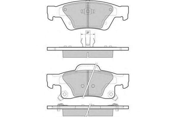 Комплект тормозных колодок, дисковый тормоз E.T.F. 25197
